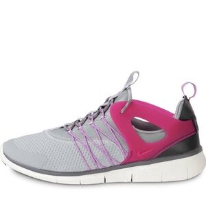 Nike Free Viritous Running Shoes, Pink and Gray, 8